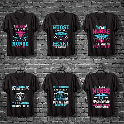 NURSE T-Shirt Design branding design graphic design illustration nurse tshirt design t shirt tshirt design typhography tshirt typography vector