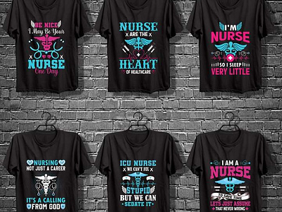 NURSE T-Shirt Design branding design graphic design illustration nurse tshirt design t shirt tshirt design typhography tshirt typography vector