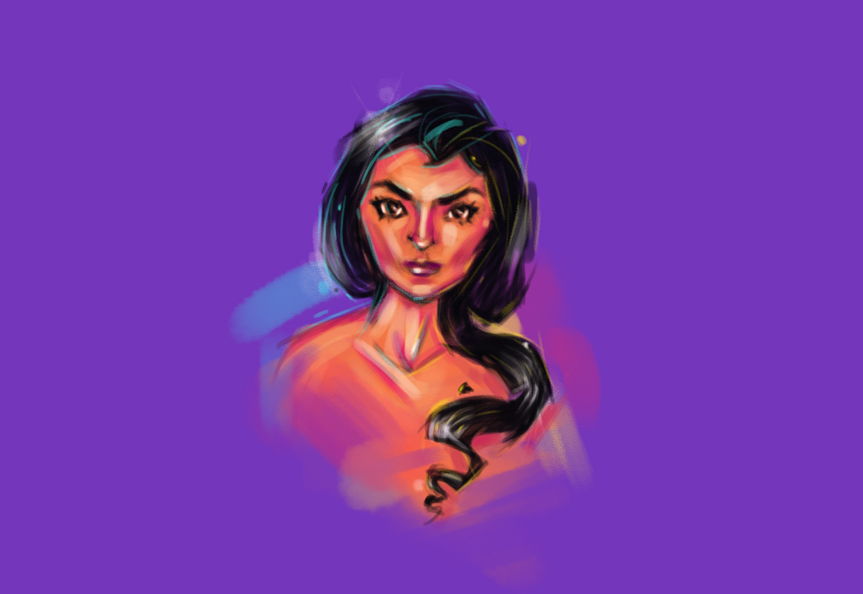 Veronika Stepanova art beauty cg design digital digital drawing draw girl illustration paint photoshop purple veronika stepanova