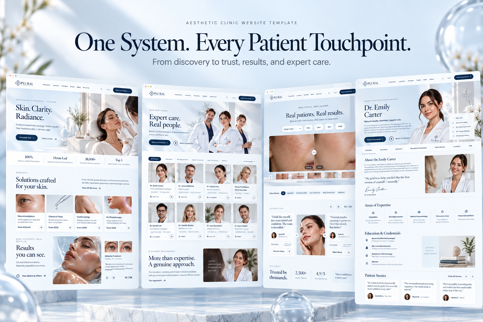 Med Spa Website Design — Modern Aesthetic Clinic ui ui design