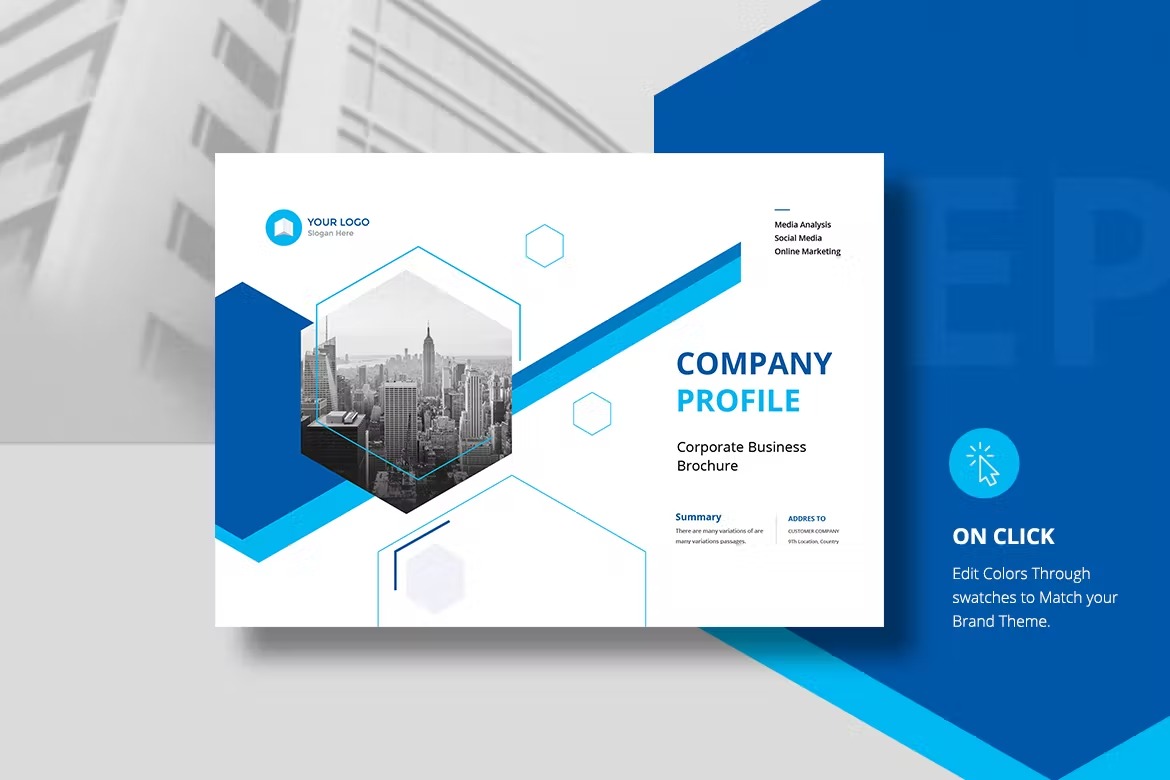 Company Profile Landscape by PrintMe on Dribbble