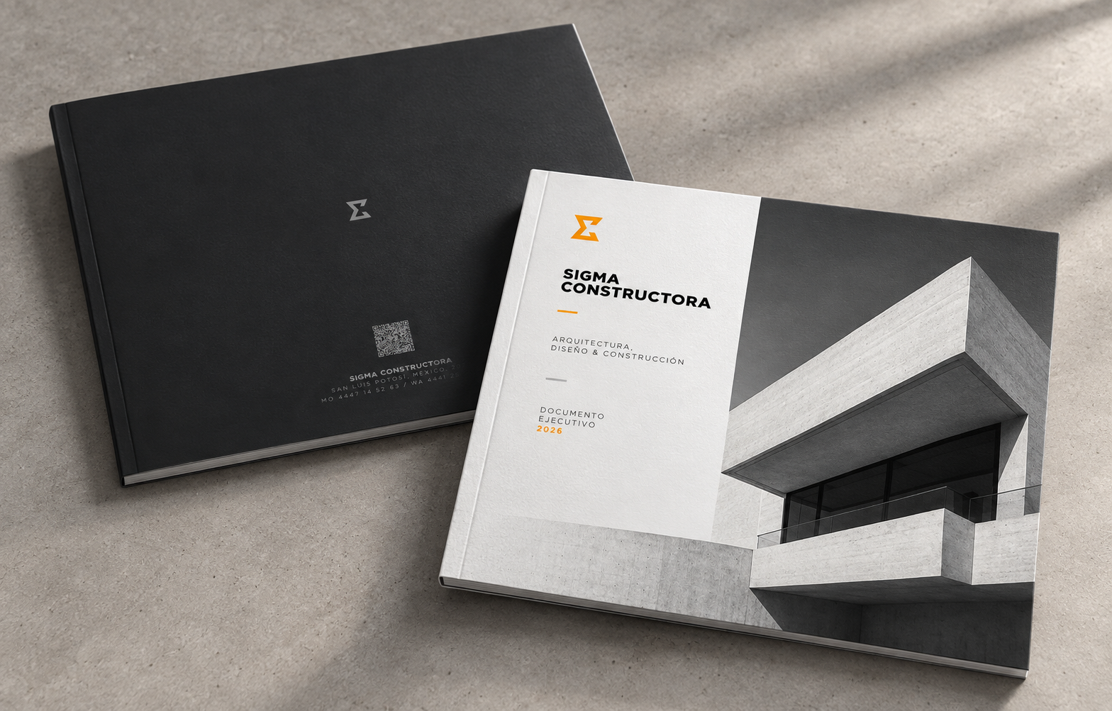 Sigma Constructora | Executive Dossier Design brand identity document dossier editorial typography visual identity