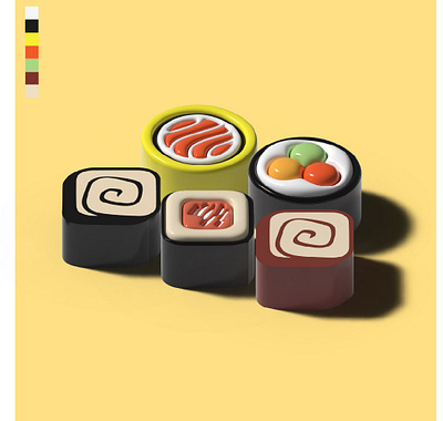 SUSHI 3d branding desain desainlogo design graphic design illustration logo logodesign minimal product design sushi vector