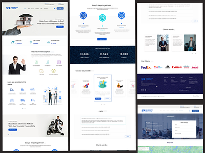 Finance web ui screens bank loan web design finance web design ui design web design