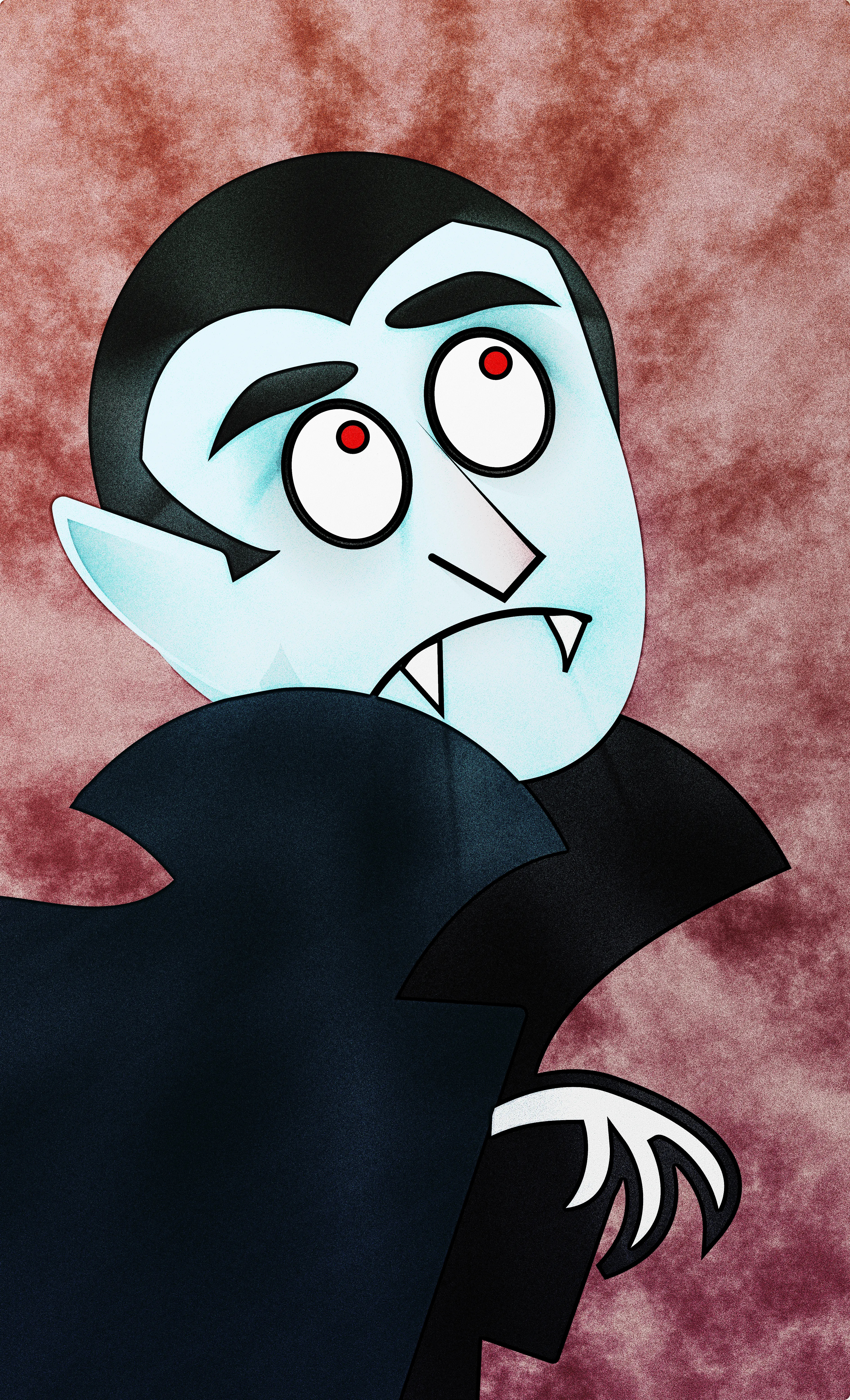 Fang! :: Halloween '26 #2 2 2026 doodle fang! halloween illustration noise shunte88 vampire vector