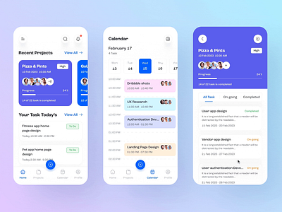 Task Management App branding design illustration logo mobileapp task manageement task management animation ui task management app ui tecorb ui userinterface ux vector