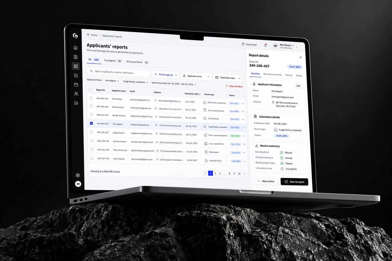 Building Permit Review UX for Comments & Resubmissions b2b software building permit software construction software document review enterprise ux govtech permit resubmission permit review plan review product design regulatory software review comments
