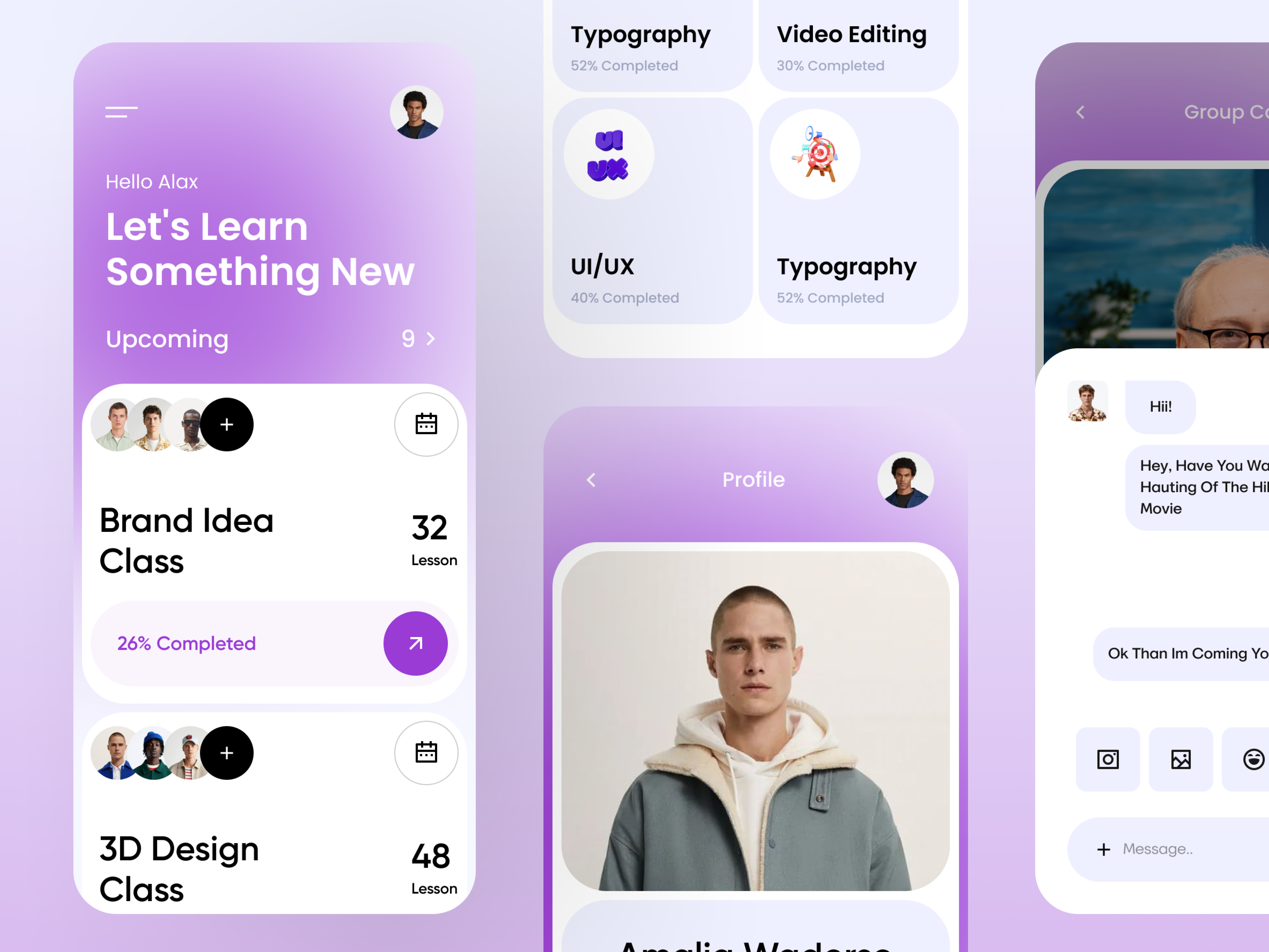 Online Learning App — Education, Courses & Video Calling UI ai e learning app b2becommerce catalogdesign course app dashboard digital product design ecommerce ecommercedesign education technology graphic design ios mobile app online onlineclass popular product design ui webapp