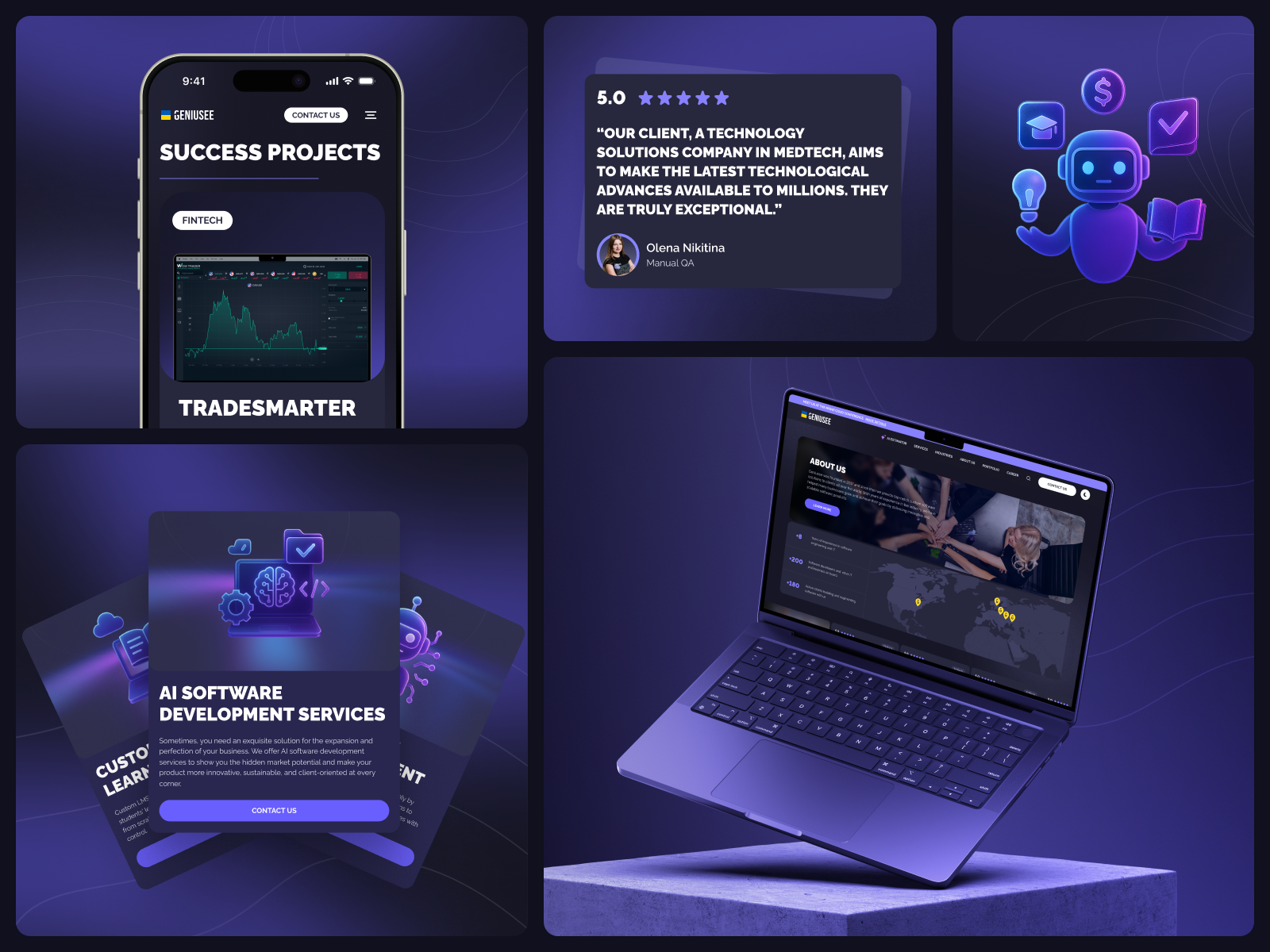 Turning industry-specific challenges into growth opportunities. branding it services software technology ui ux web