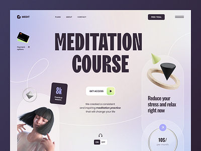 Medit Website design interface product service startup ui ux web website