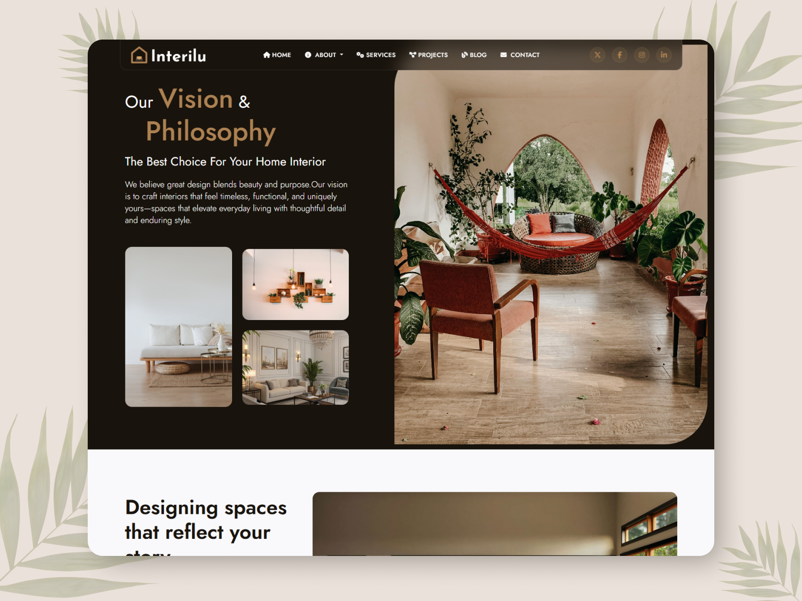 Interilu — Interior & Architecture About Us Page UI aboutus architecture bootstrap5 branding design designstudio editorialui graphic design interior interiordesign landingpage minimalism premium pro typography ui uidesign ux webdesign webtemplate