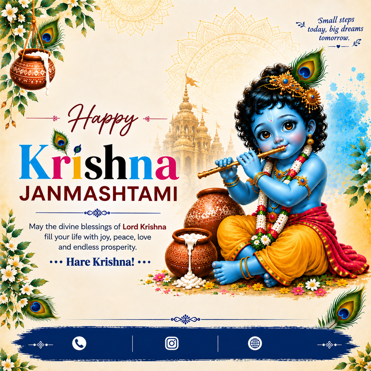 Janmashtami graphic design ui