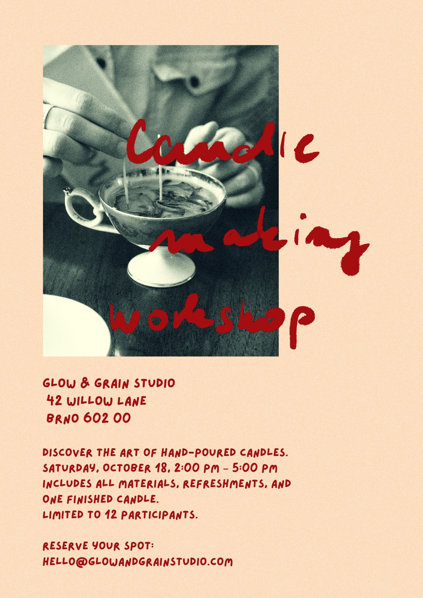 candle making poster graphic design