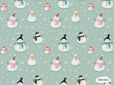 Get Frosty art licensing christmas cute design fabric design fabric designer illustration illustrator kids illustration pattern pattern designer snow snowman winter