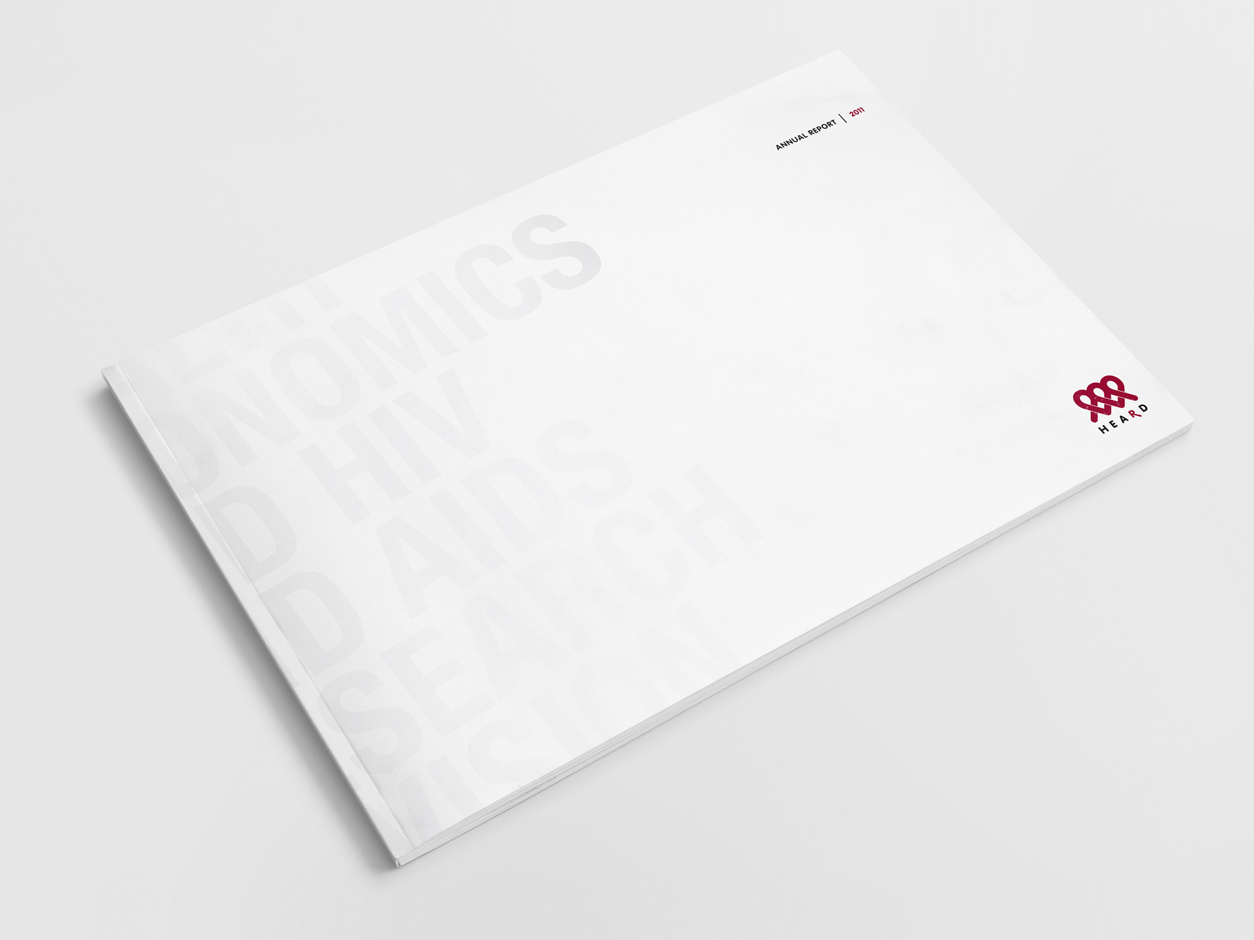 HEARD: annual report for an HIV and AIDS research division annual report annual report design editorial design graphic design health layout nonprofit print design publication design report design research south africa spot uv typography