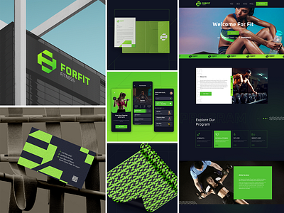 ForFit Fitness app designer brand brand identity branding branding design branding designer brandingagency fitness fitnesslogo gym gymlogo logo ui uidesigner website design