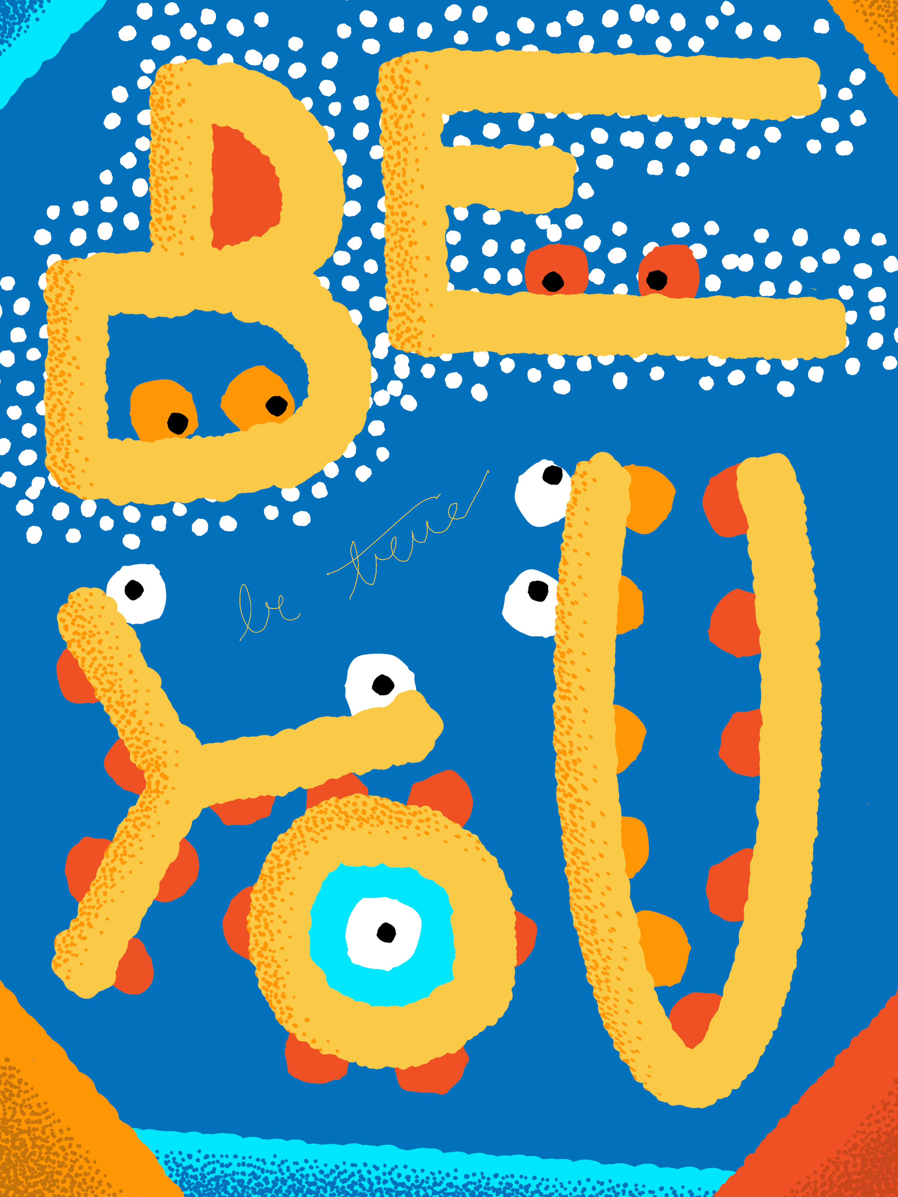 Notes to Self: "Be True" Poster adobe graphic design illustration illustrator poster procreate quote type typography