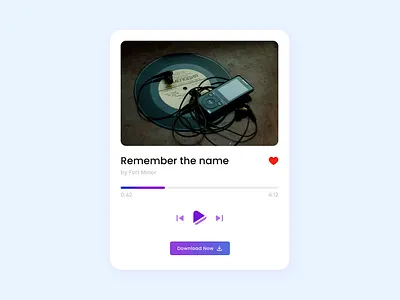 Music card graphic design ui ux