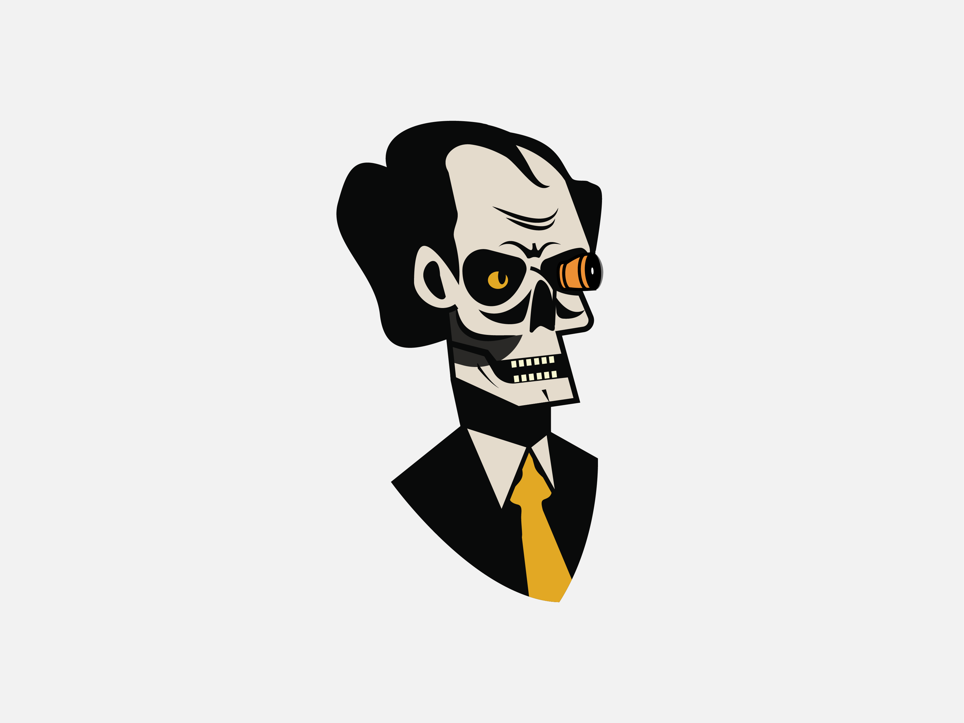 LOGO - ANATOMY PROFESSOR anatomy body brand mark education educator face ghost halloween horror identity illustration logo mascot professor scientist skull symbol teacher
