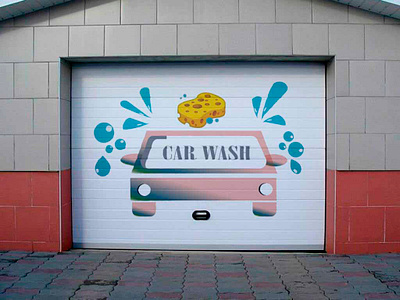 Car wash app branding design graphic design