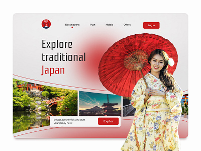 Japan explore figma japan mi minimal traditional travel ui ui design web webdesign website