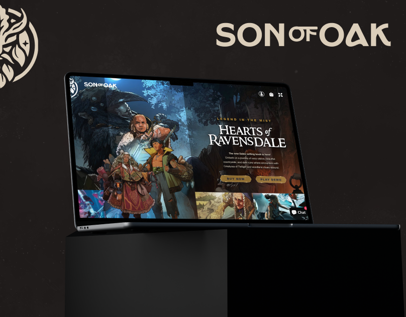 Son of Oak – Shopify Website for a Tabletop RPG Studio conversation development ecommerce graphic design shopify tablegame uiux