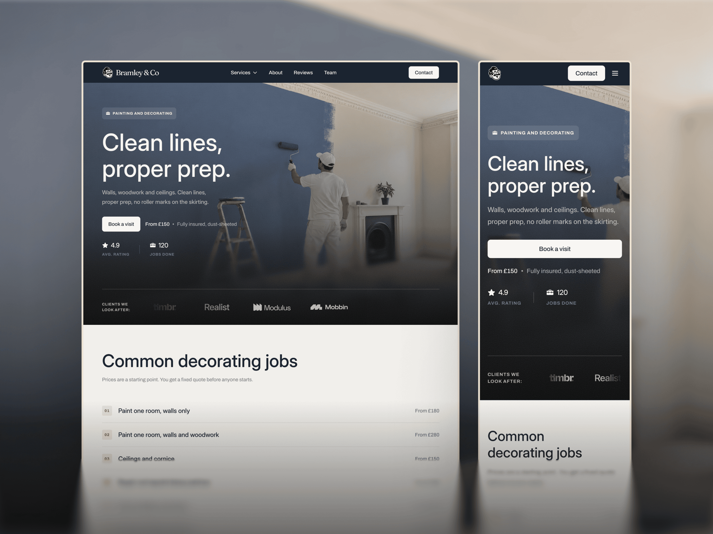 Bramley Contractors — Framer Template for Trades contractor website electrician website framer framer template home landing page local business plumber website service business services small business web design webdesign