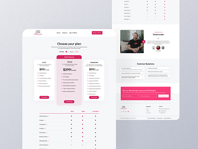 Member Lounge - Pricing table 2022 annual plan e commerce landing page modern design modern ui monthly plan plan card pricing plan pricing table prototype suscription page trend design 2023 ui user experience user interface web design website website ui kit wireframe