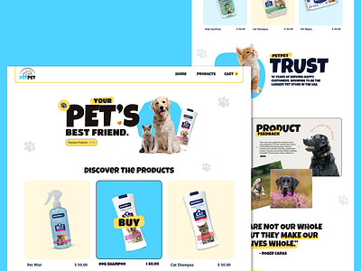 Pet's Personal Care Website branding design figma graphic design logo ui uiux ux vector website