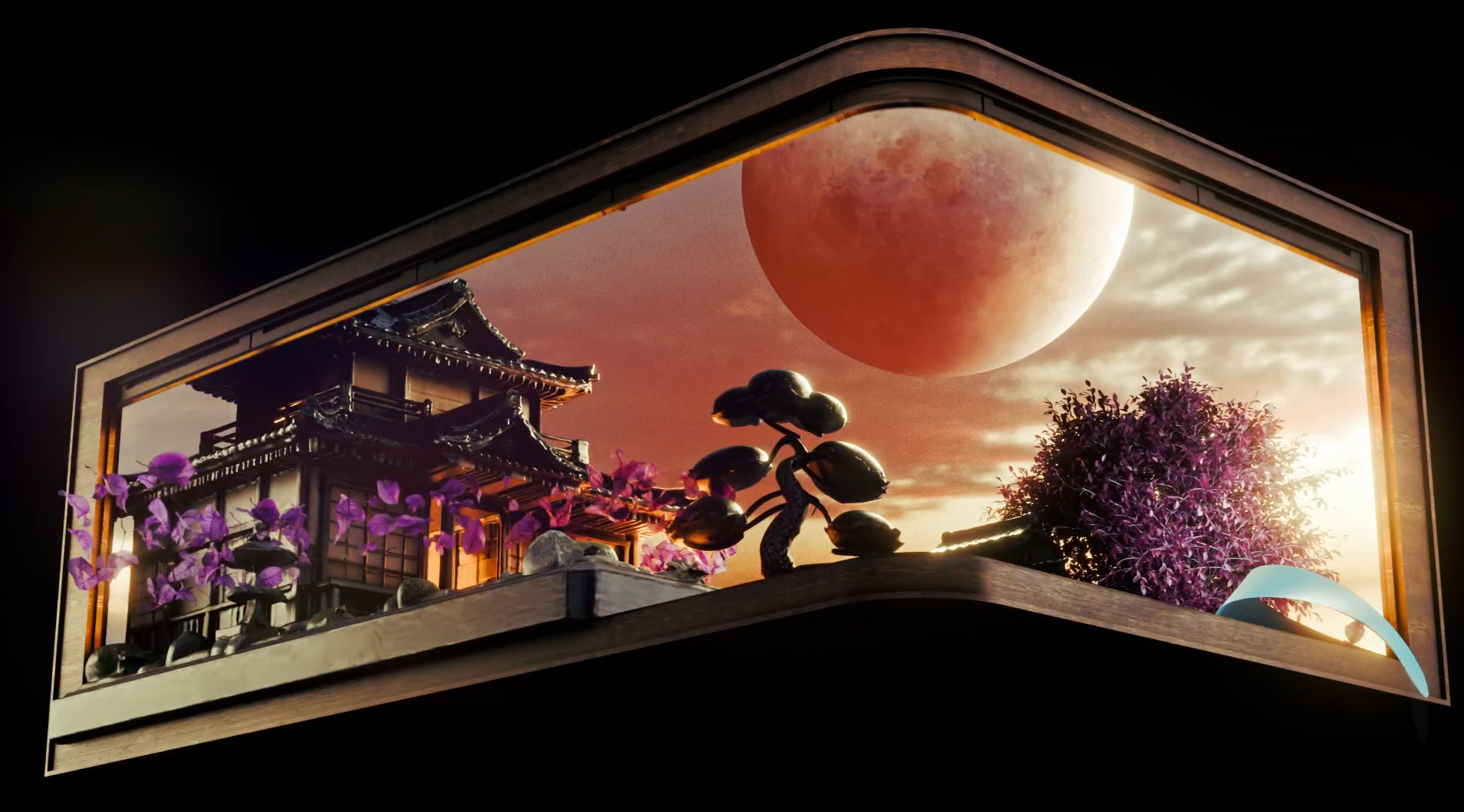 Dragon Bloom : Anamorphic CGI 3d animation blender cgi digital art dooh graphic design motion graphics
