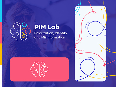 PIM lab logo🧠 adobe illustrator brain branding information lab logo logo design misinfromation pim science
