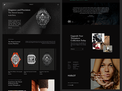 Landing page for luxury watch brand design figma landing page luxury portfolio ui ui design