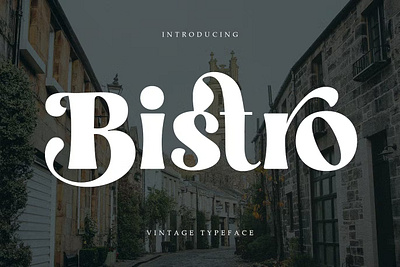 Bistro - Vintage Typeface branding display display font display typeface font illustration logo sans serif serif typography
