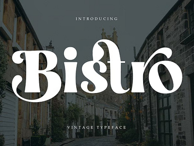 Bistro - Vintage Typeface branding display display font display typeface font illustration logo sans serif serif typography
