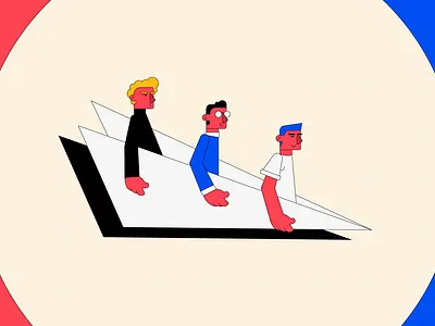 Paper Plane Riders 2d animation animation character animation character design character ills digital art draft illustration motion graphics paper plane riders sketch