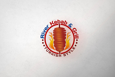 River Kebab&Grill design grill kebab logo river style turkush