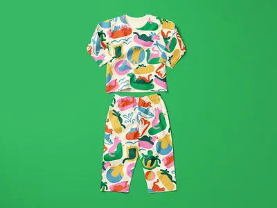 Fun Pyjamas Pattern fun illustration kids pattern design pattern illustration playful summer