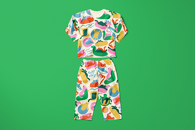 Fun Pyjamas Pattern fun illustration kids pattern design pattern illustration playful summer