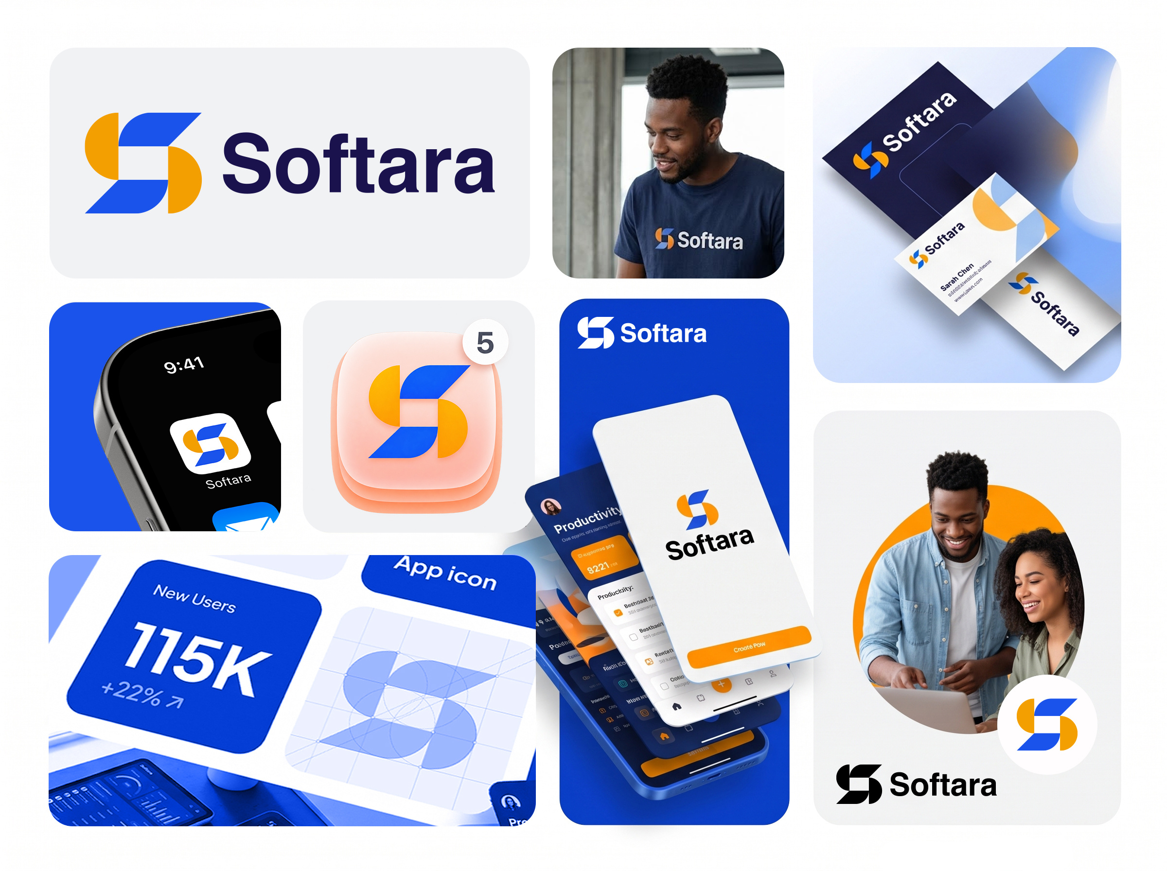 Softara — Modern SaaS & Technology Brand Identity brand design brand guide brand identity branding graphic design logo logo and branding logo design minimalist logo motion graphics personal branding s logo s mark saas saas branding tech branding technology typography visual branding