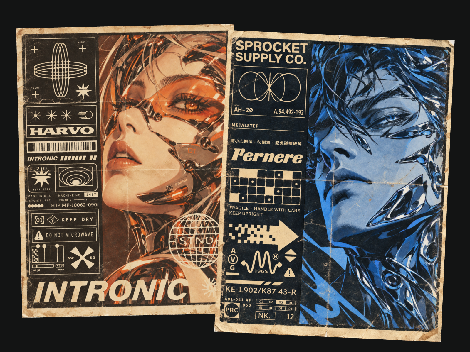 RETRO LABEL PACK brand identity branding cyberpunk design illustration label logo marketing poster retro retro icon retro lable retro pack retrofuturism shipping ui utilitarian vintage y2k y2k icons