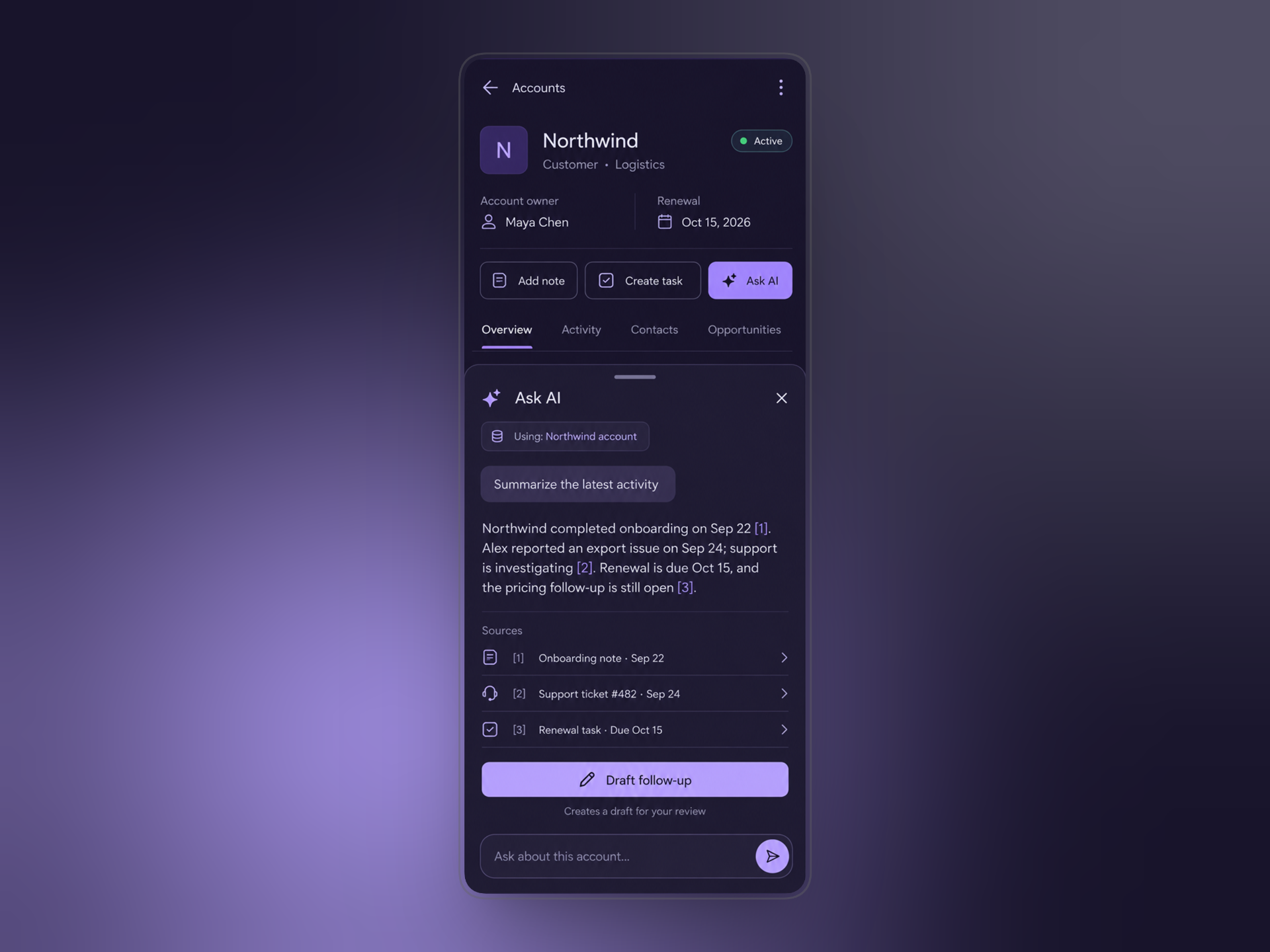AI Assistant UX for Mobile Business Apps ai assistant ai product design ai ux b2b saas business software enterprise ai mobile app design mobile ux product design ui ux design