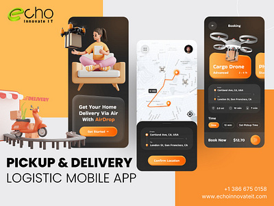 PICKUP AND DELIVERY LOGISTIC MOBILE APP DEVELOPMENT deliveryapp mobile app development pickup and delivery app