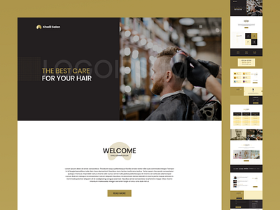 Khalil Salon 2023 branding clean elegant figma graphic design home page khalil landing page prototype salon ui ui ux design