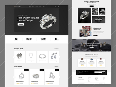 Jewelry Store Landing Page by Most. Salma Khatun on Dribbble