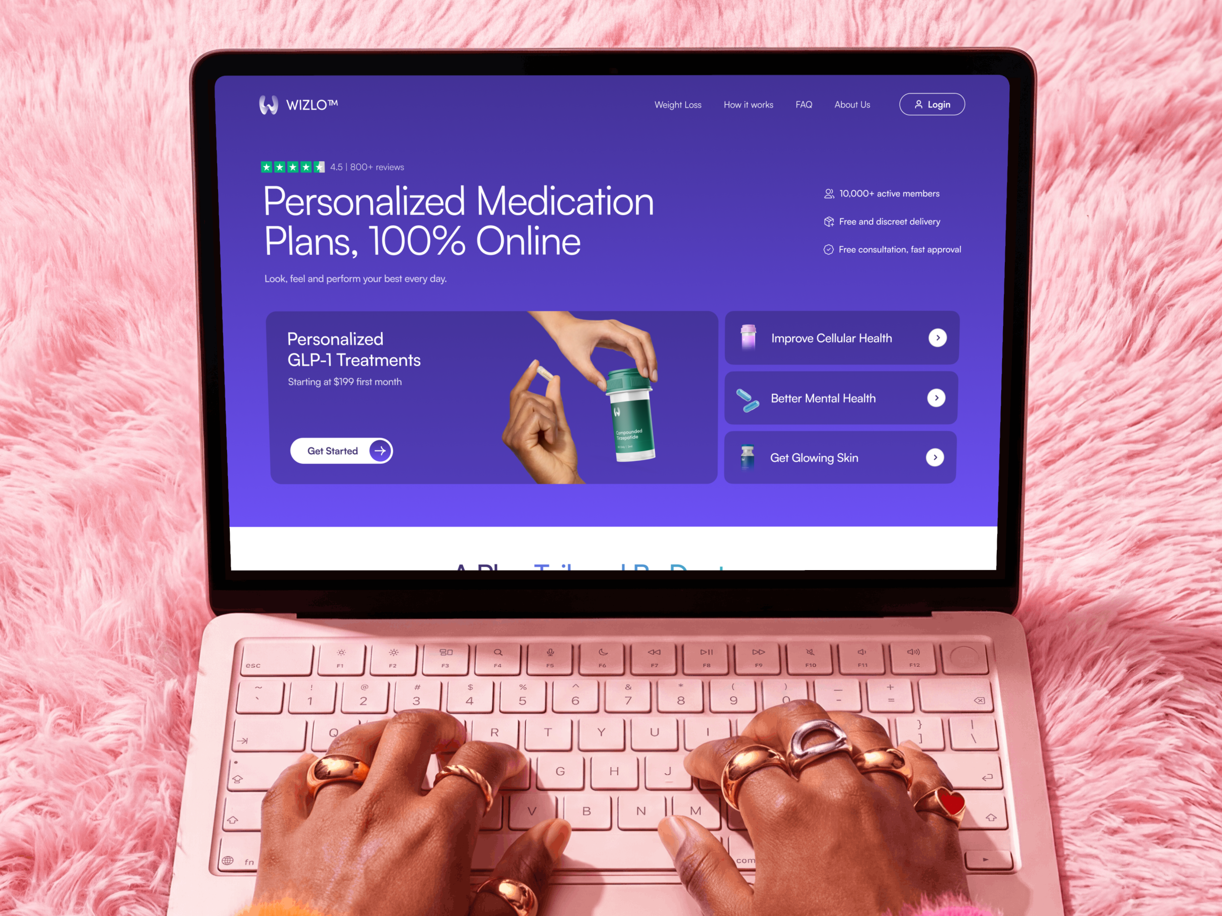 Telehealth Ecommerce Website - Wellness & Telemedicine e commerce glp 1 glp1 treatment healthcare hire telehealth designer hire telemedicine design agency landing page medical website online medicine product design shope shopify ecommerce skincare telehealth telehealth web design telemecine ui ux design weight loss landing page wellness welness landing page