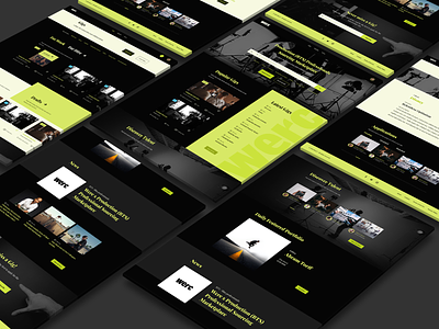 Werc - Website redesign dark theme design digital platform figma movie industry redesign responsive design ui ux website