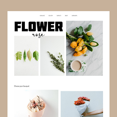 Main page for Flower shop design e commerce landing page minimal ui user interface ux webdesign webdesigner