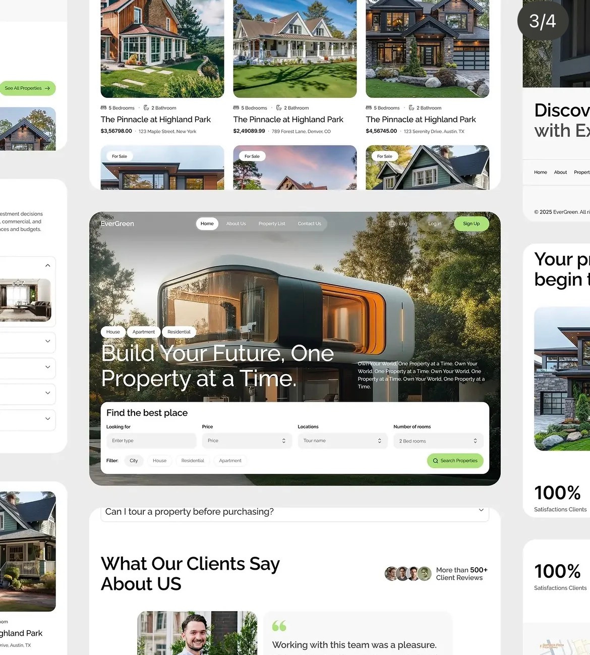 Real estate website design business owner figma framer landing page design products design ux design web design website builder website design