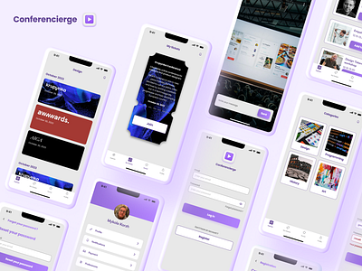 Conferencierge mobile app app ui branding graphic design logo mobile mobile app mobile ui ui