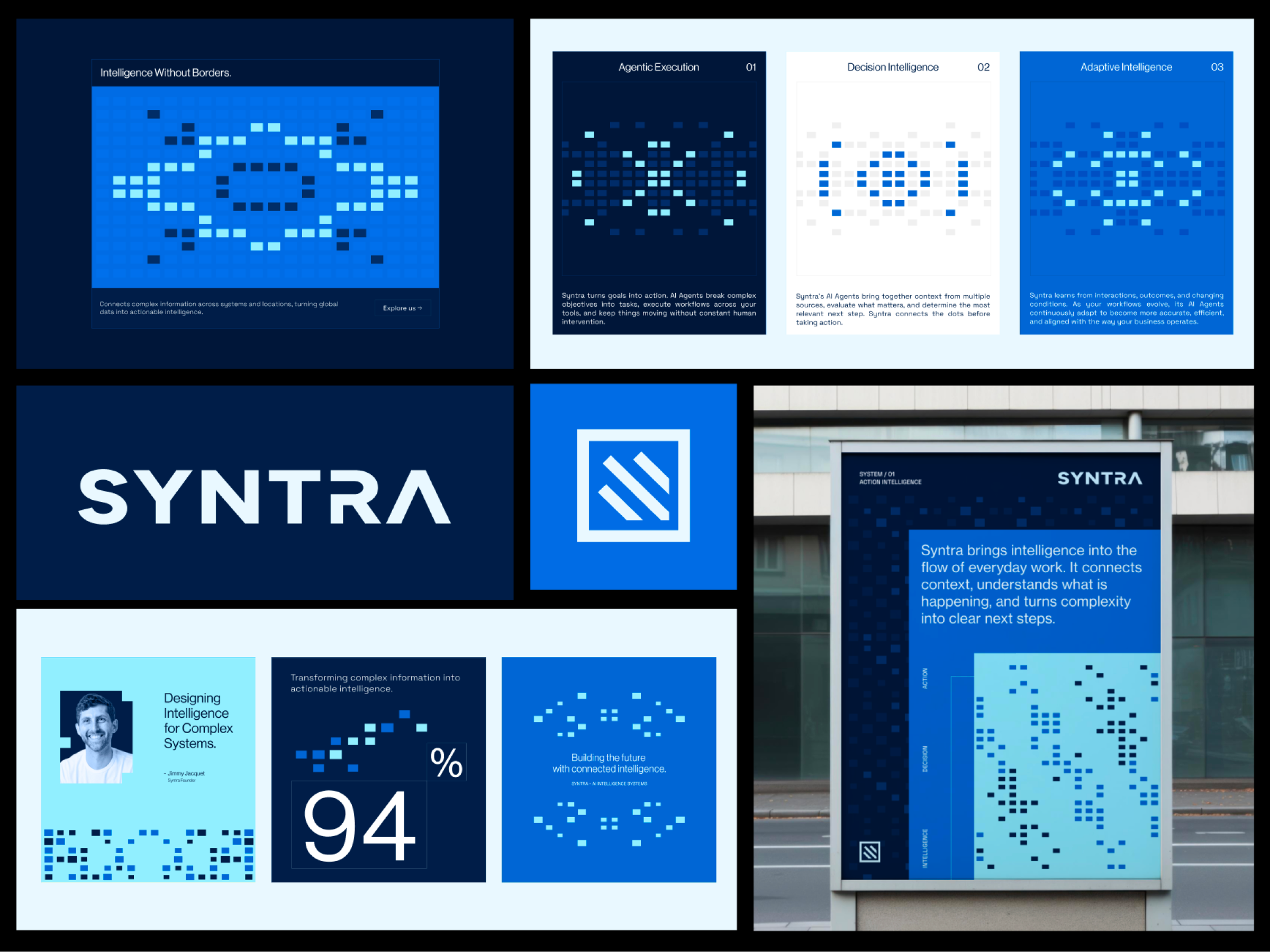 Syntra Branding Motion blue brand brand identity branding graphic design logo minimalist modular motion motion graphics pattern tech